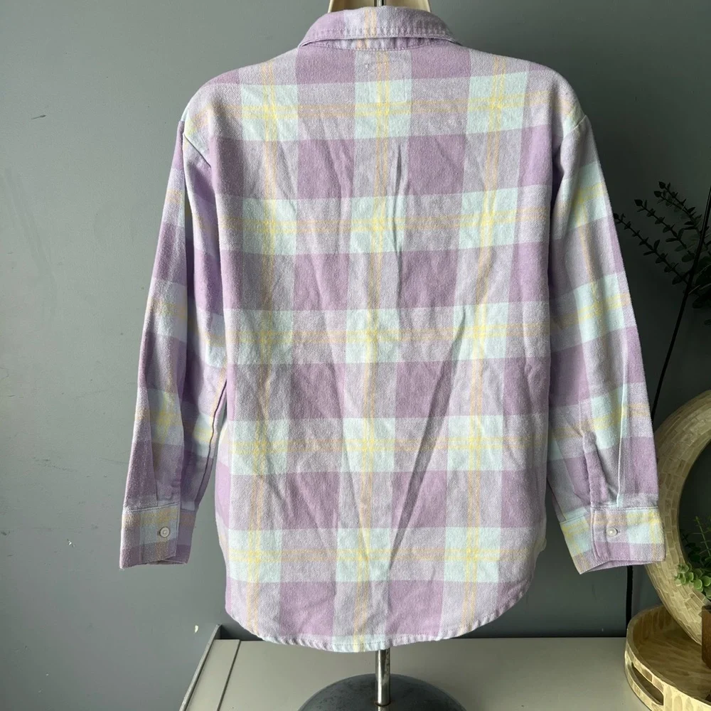 Levi's Kids Plaid Shirt in Purple and Yellow